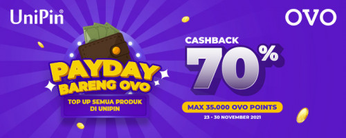 PROMO – Pay Day cashback 70% OVO Points hingga 35.000!